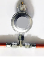 T-Stück Abzweig Doppelanschluss 1/4LH Verbinder für Gasschlauch Regler