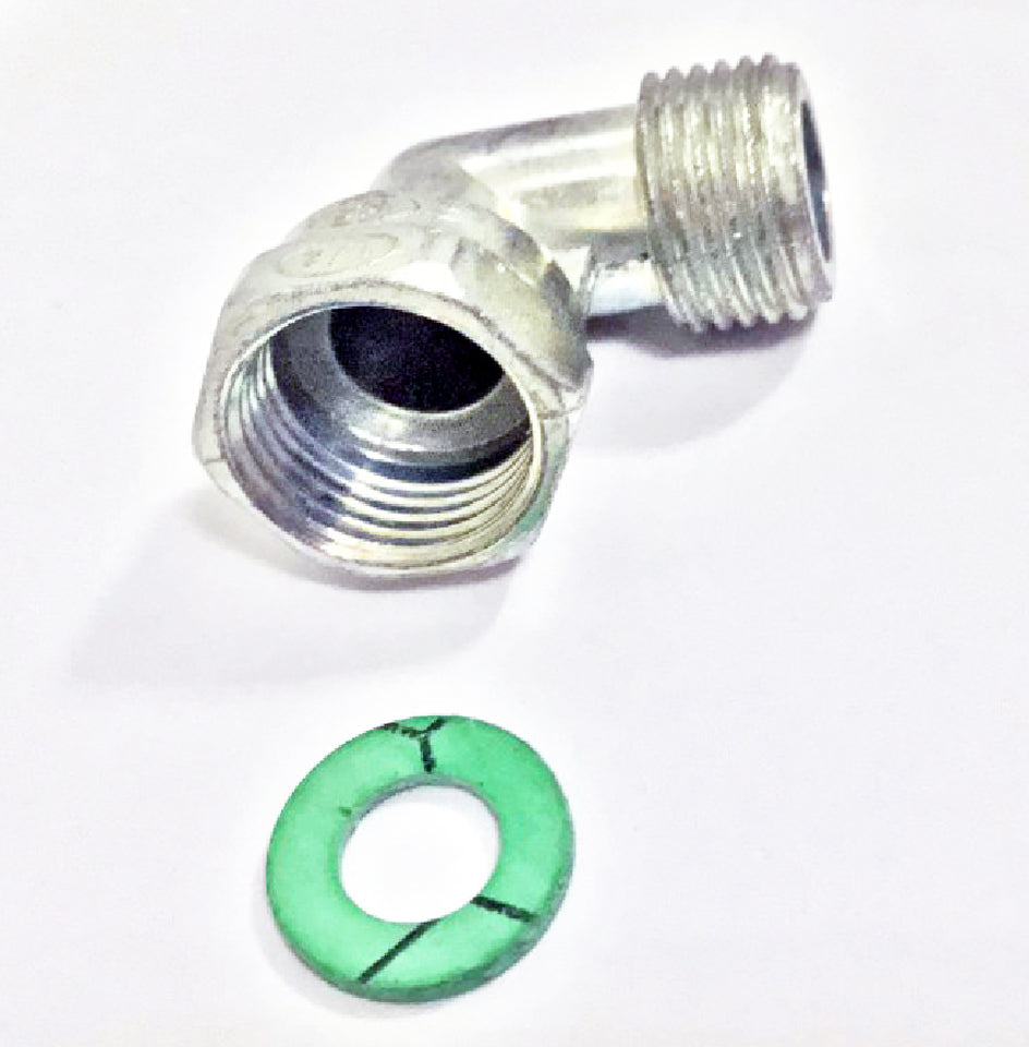 Übergang 1/2"R x 1/4"lks Gasadapter Messing + Verbindungswinkel 1/2"R