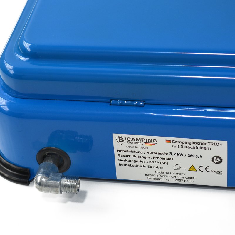 Gaskocher 3-flammig (TRIO+) mit Gas-Anschluss (G1/4)