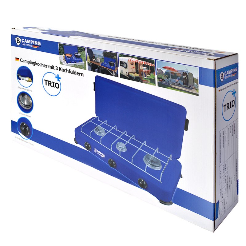 Gaskocher 3-flammig (TRIO+) mit Gas-Anschluss (G1/4)