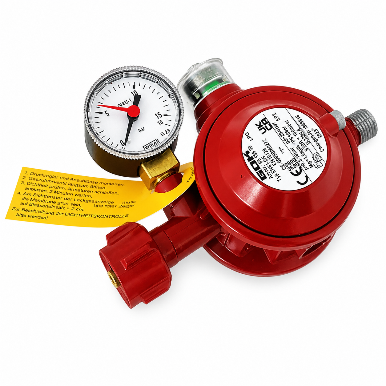 GOK Haushaltsregler 29 mbar - Gas-Druckminderer für Innenräume
