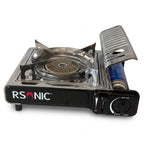 Rsonic Keramik Camping Gaskocher Campingkocher, Piezo, Windschutz inkl. Koffer