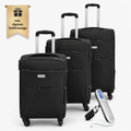 Trolley Set Reisekoffer 3-teilig - 360° Rollen Kofferset Stoffkoffer