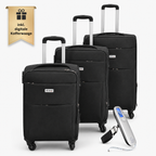 Trolley Set Reisekoffer 3-teilig - 360° Rollen Kofferset Stoffkoffer