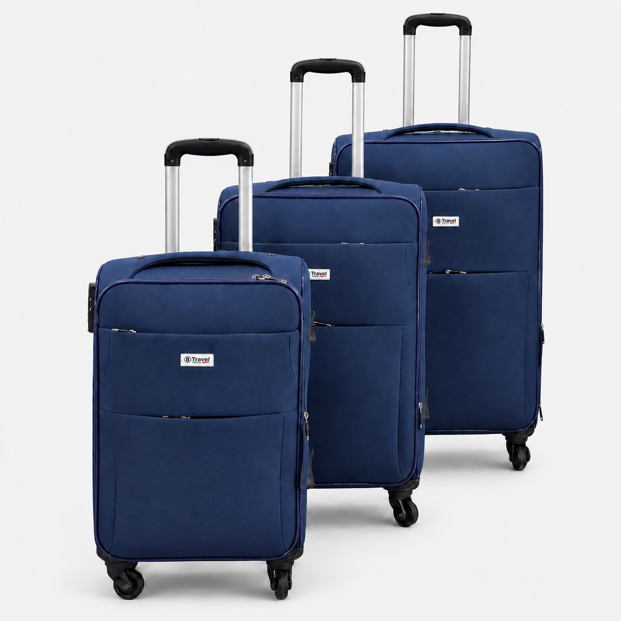 Trolley Set Reisekoffer 3-teilig - 360° Rollen Kofferset Stoffkoffer