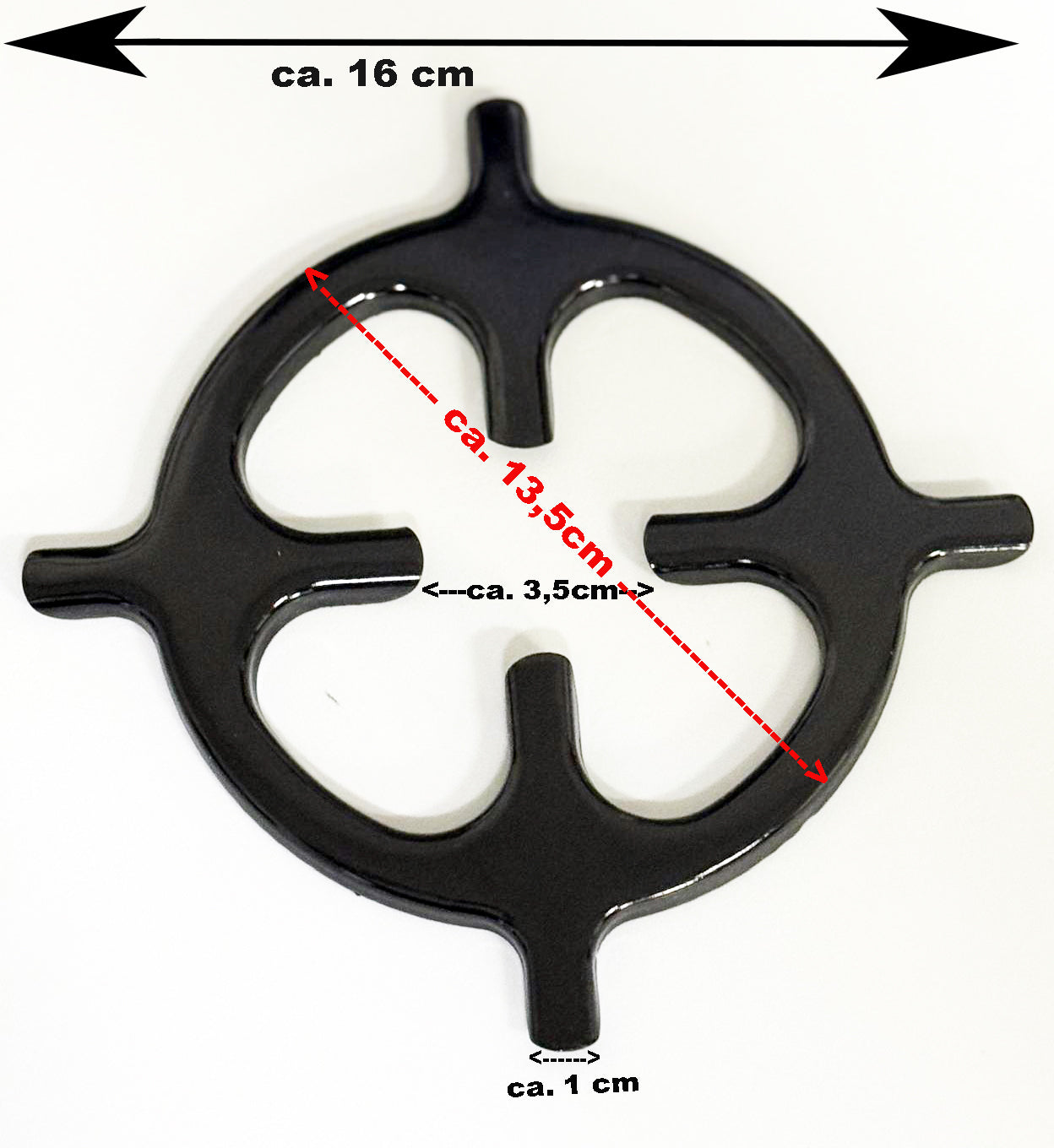 Gasherdkreuz 16cm Herd Aufsatz Gasherdaufsatz Topfuntersetzer