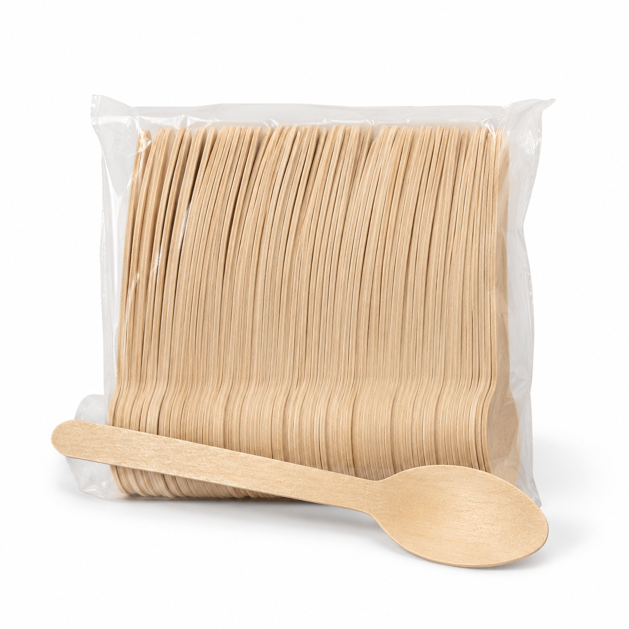 Holzlöffel 100 Stück – Einweg-Löffel aus Birkenholz 16 cm
