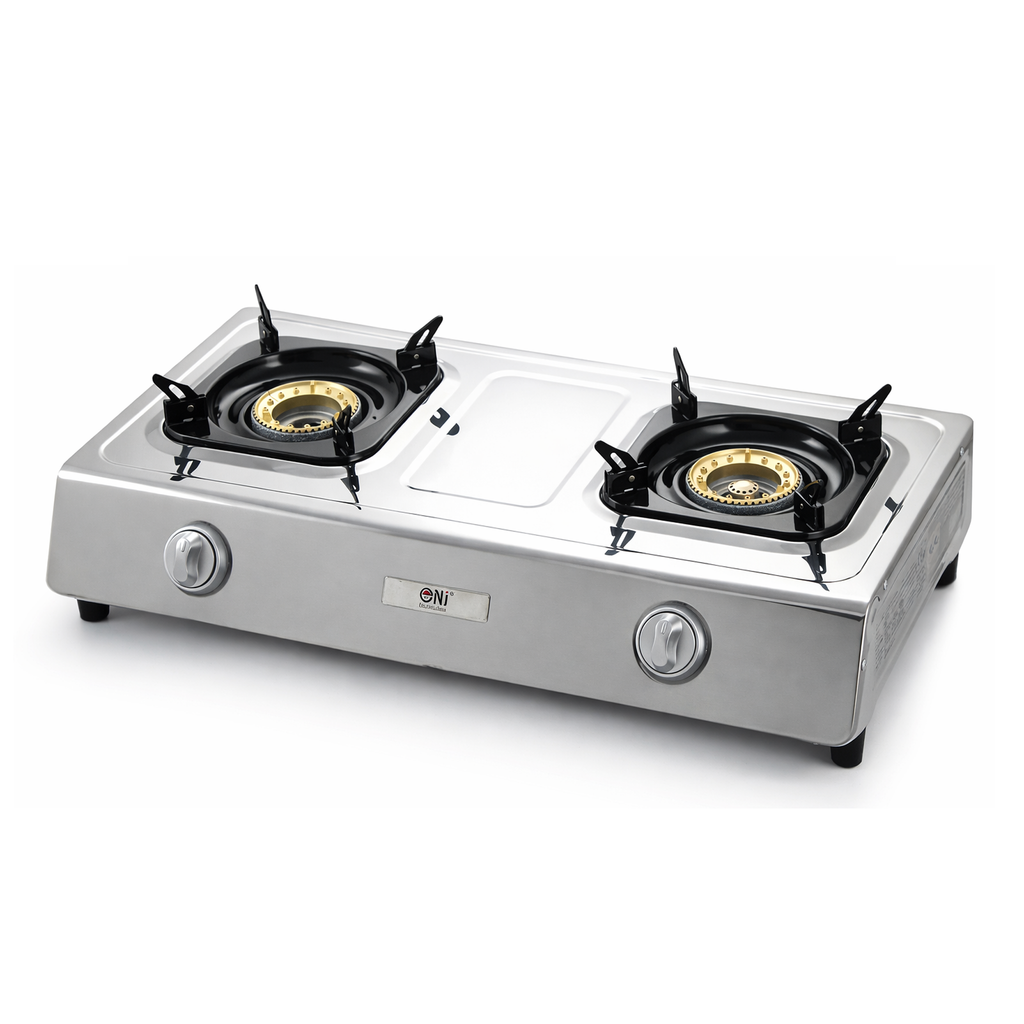 NGB-200 Edelstahl Gaskocher 2 flammig Propan Commpingkocher Gasherd