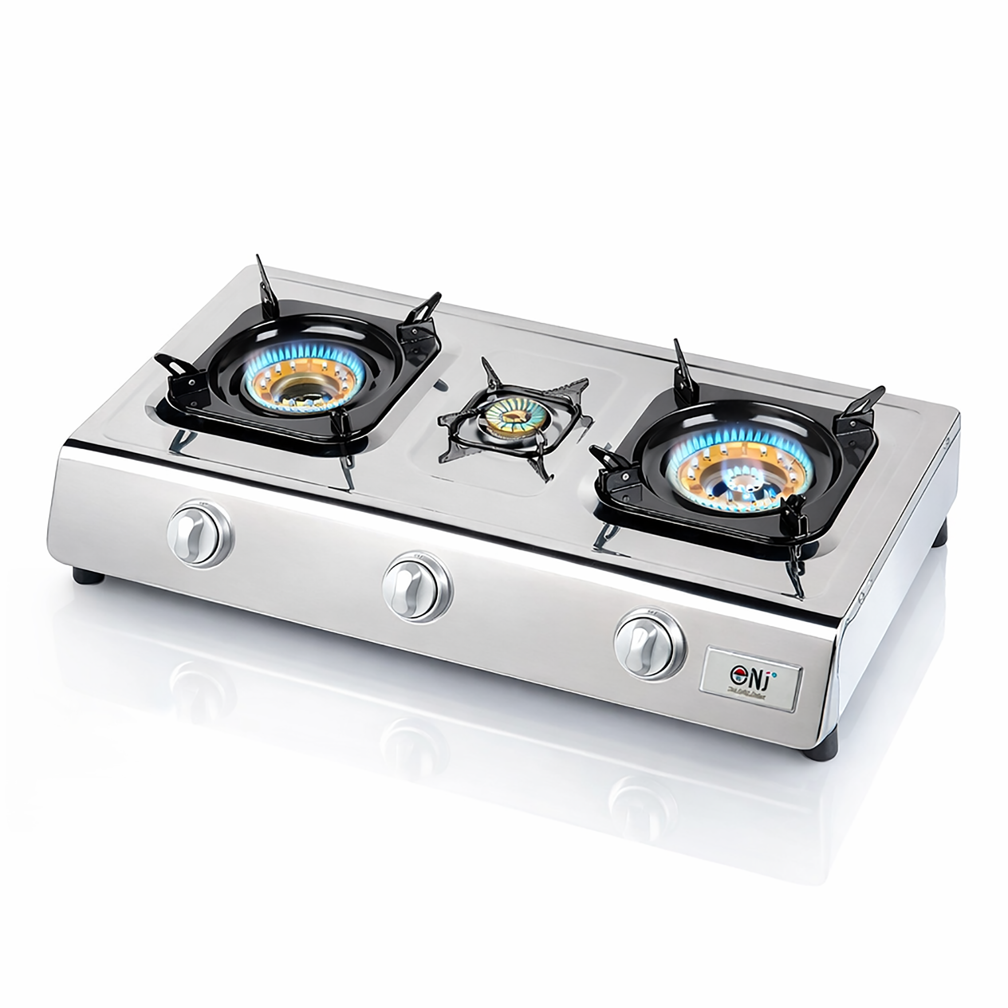 NGB-300 Edelstahl Gaskocher 3 flammig Campingkocher Propangas