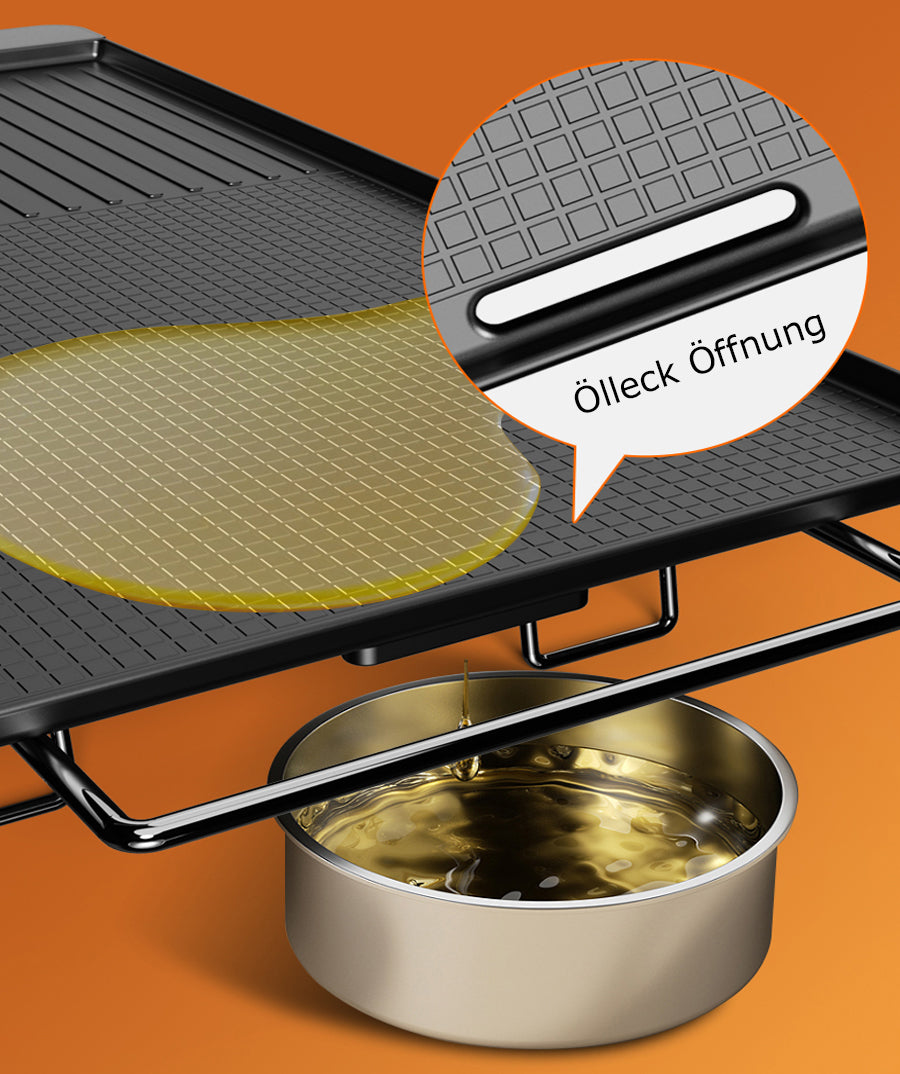 Phönix SG101P Elektro-Tischgrill 1300W - Balkongrill mit Antihaftplatte