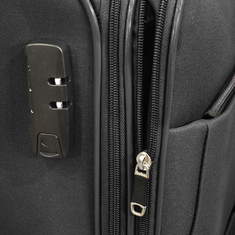 Trolley Set Reisekoffer 3-teilig - Softcase - schwarz