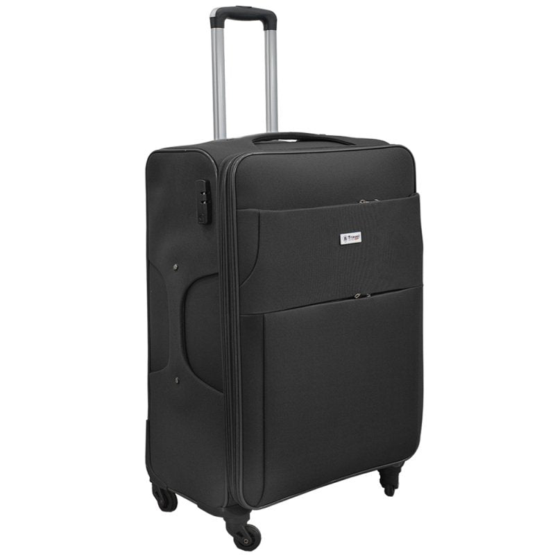 Trolley Set Reisekoffer 3-teilig - Softcase - schwarz