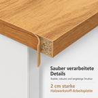 Mobile Kücheninsel mit Rollen - Küchenwagen 80×63 cm mit Arbeitsplatte & Stauraum