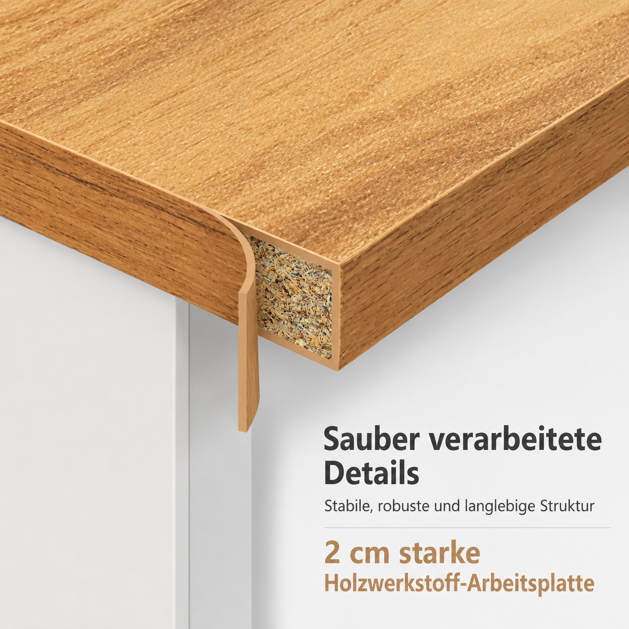 Mobile Kücheninsel mit Rollen - Küchenwagen 80×63 cm mit Arbeitsplatte & Stauraum