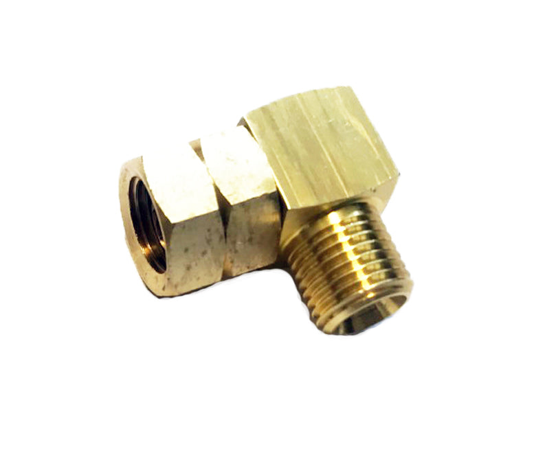 Messing-Verbindungswinkel 90° 1/4" links – Gasadapter für Regler & Schlauch
